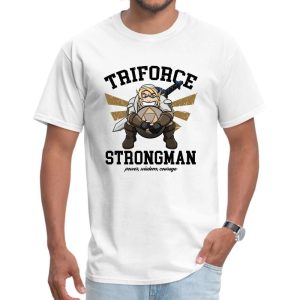 t shirt zelda link triforce strongman